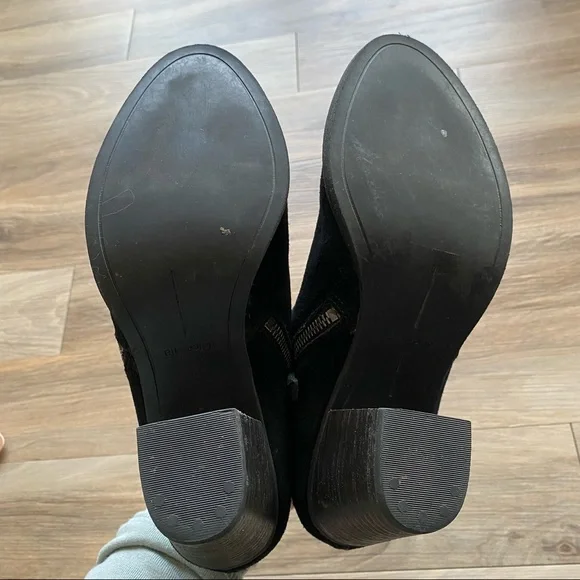 Dolce Vita Real Leather Suede Ankle Heeled Booties - Picture 4 of 12